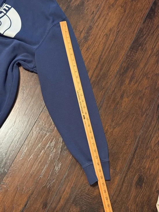 The North Face Hoodie Mens XXL Navy Sweatshirt Long Sleeve Hooded Big Logo - Picture 7 of 10